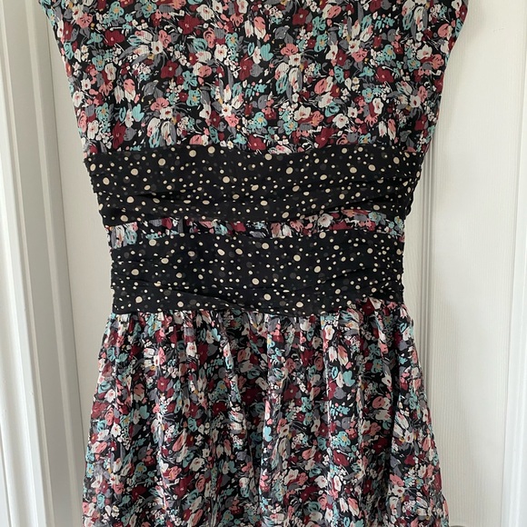 Twelve by Twelve Silk Bandeau Illusion Peplum Top - Picture 3 of 5